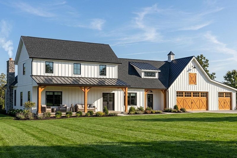 House Plan Design - Exterior - Front Elevation 2 for Barndominium House Plan #1064-231 - 3 bed, 2.5 bath