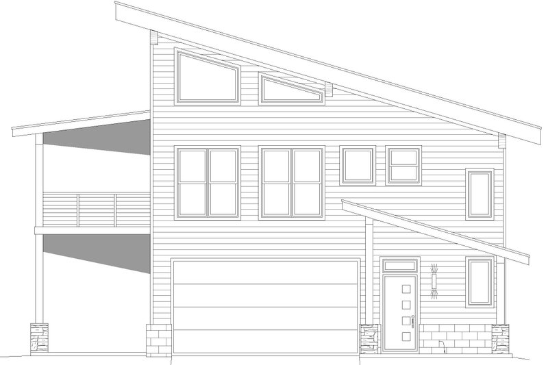 Dream House Plan - Exterior - Other Elevation 1 for Contemporary House Plan #932-562 - 3 bed, 2 bath