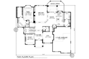 European Style House Plan - 4 Beds 3.5 Baths 4029 Sq/Ft Plan #70-545 