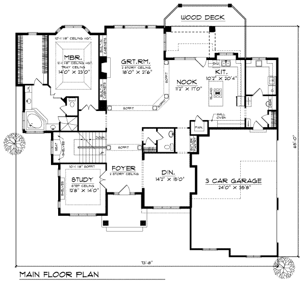 Dream House Plan - European Floor Plan - Main Floor Plan #70-545