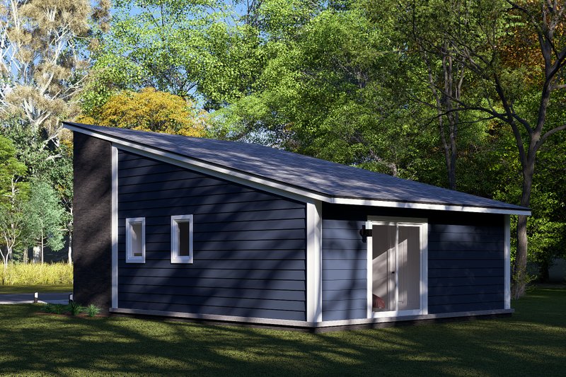 House Blueprint - Exterior - Other Elevation 2 for Modern House Plan #513-2284 - 2 bed, 1 bath