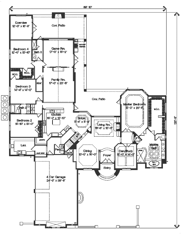 European Floor Plan - Main Floor Plan #135-167
