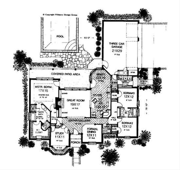 Colonial Floor Plan - Main Floor Plan #310-717