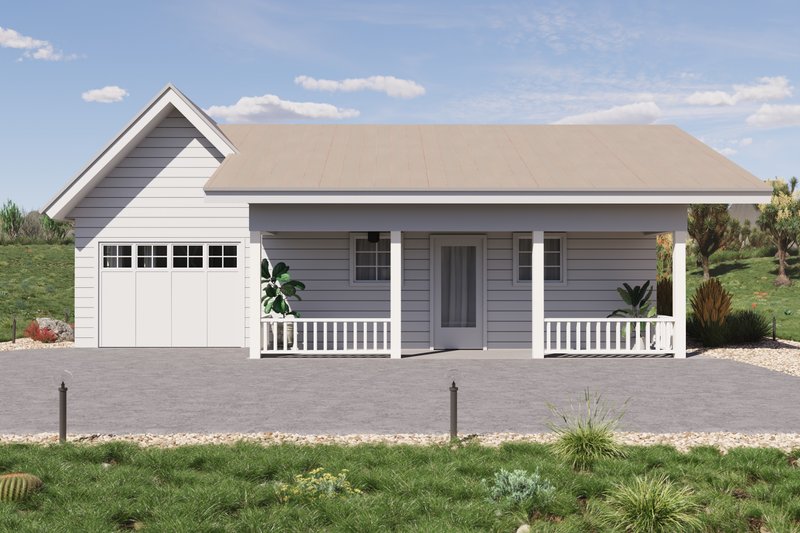 House Design - Exterior - Front Elevation 5 for Farmhouse House Plan #1106-169 - 1 bed, 1 bath