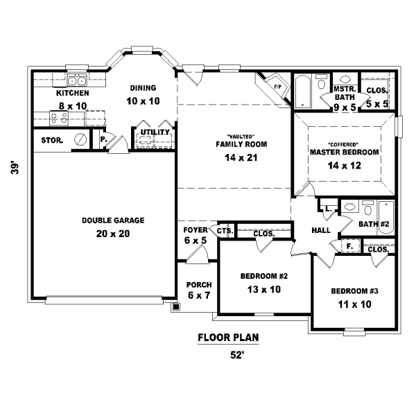 Traditional Floor Plan - Main Floor Plan #81-13865