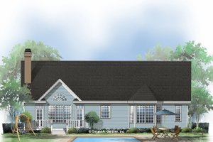 Ranch Exterior - Rear Elevation Plan #929-514