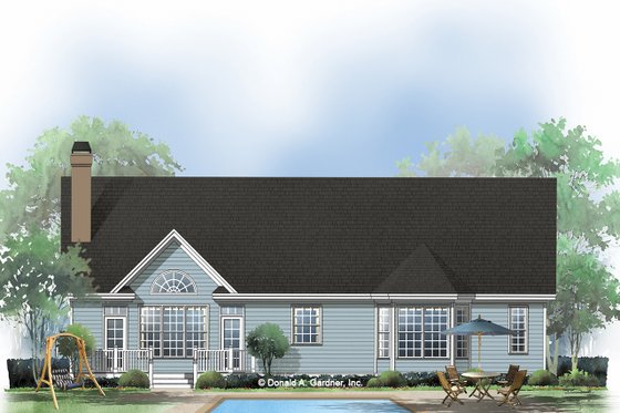 Ranch Exterior - Rear Elevation Plan #929-514