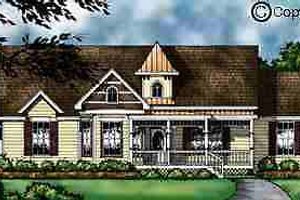 House Blueprint - Country Exterior - Front Elevation Plan #40-113