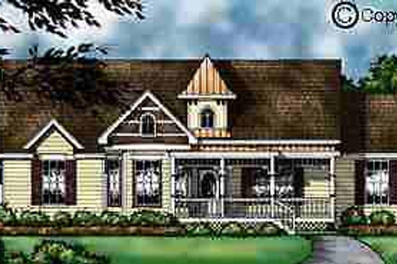 House Blueprint - Country Exterior - Front Elevation Plan #40-113
