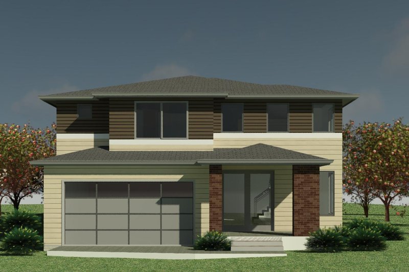 Home Plan - Exterior - Front Elevation 3 for Contemporary House Plan #1066-131 - 5 bed, 4.5 bath