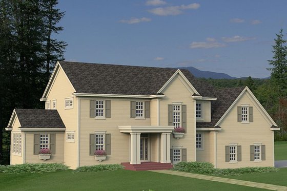 Exterior - Front Elevation House Plan #51-540 - 4 bed, 2.5 bath