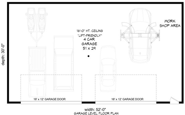 Southern Floor Plan - Main Floor Plan #932-1211