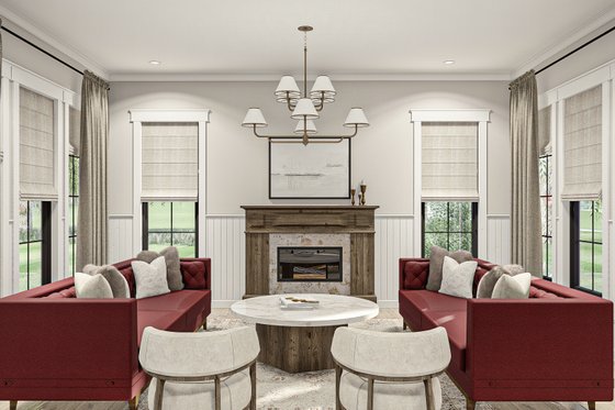 Interior - Family Room 1 for Colonial House Plan #455-549 - 3 bed, 2.5 bath