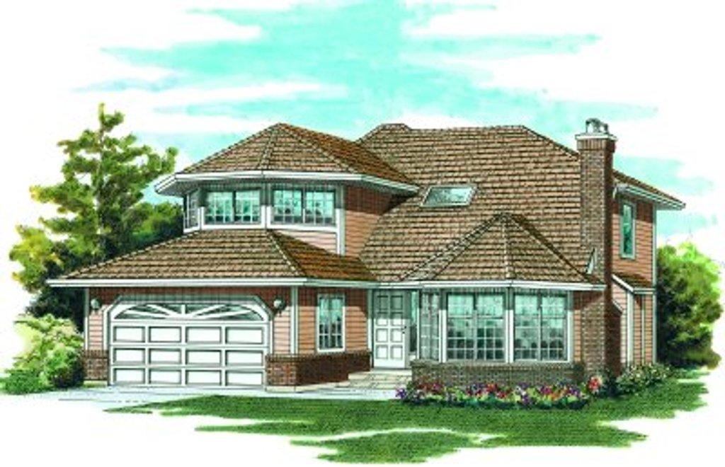 Exterior - Front Elevation 2 for Traditional House Plan #47-548 - 3 bed, 2.5 bath