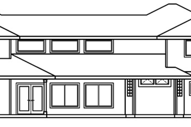 Home Plan - Exterior - Rear Elevation for Traditional House Plan #124-518 - 5 bed, 4.5 bath