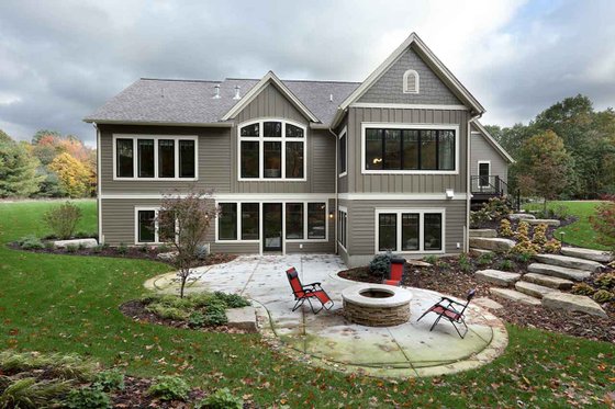 Exterior - Rear Elevation for Craftsman House Plan #928-318 - 3 bed, 3.5 bath