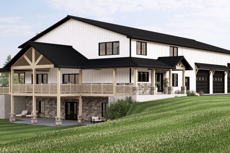 Architectural House Design - Exterior - Other Elevation 1 for Barndominium House Plan #1064-375 - 5 bed, 6 bath