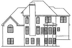 Exterior - Rear Elevation for Traditional House Plan #927-29 - 4 bed, 3.5 bath