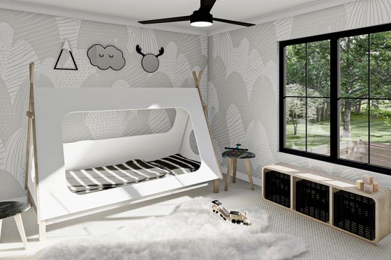 Interior - Bedroom 2 for Modern House Plan #455-284 - 4 bed, 3.5 bath