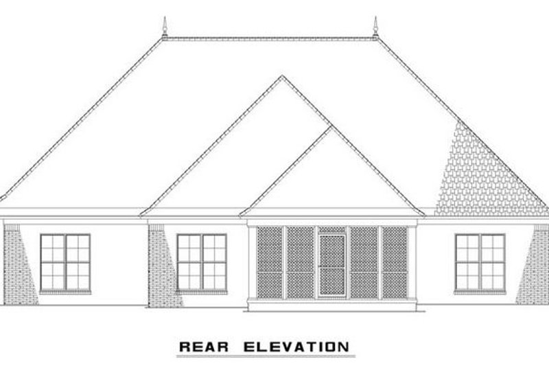 Dream House Plan - Exterior - Rear Elevation for European House Plan #17-2488 - 3 bed, 2.5 bath