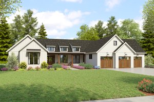Farmhouse Exterior - Front Elevation Plan #48-1164