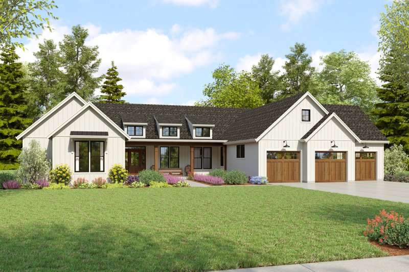 Home Plan - Farmhouse Exterior - Front Elevation Plan #48-1164