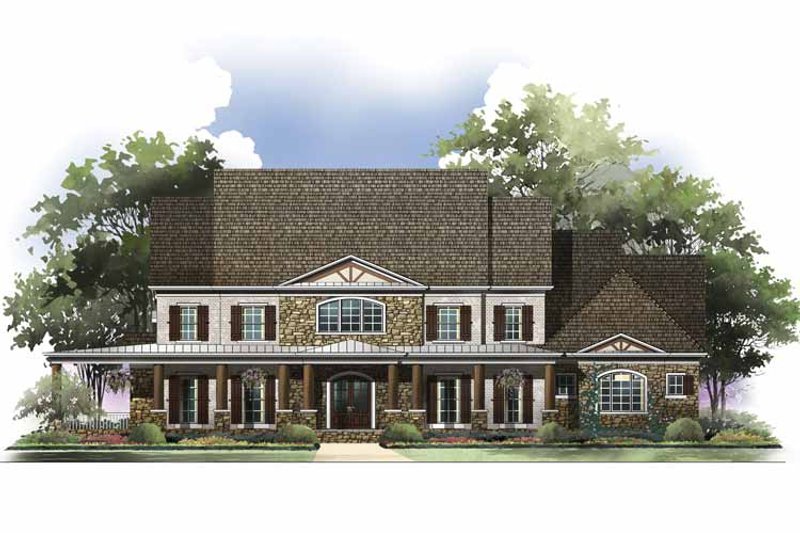 Architectural House Design - Exterior - Front Elevation 6 for Colonial House Plan #119-412 - 5 bed, 5.5 bath