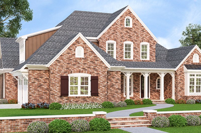 Architectural House Design - Exterior - Front Elevation 3 for European House Plan #927-426 - 4 bed, 4 bath