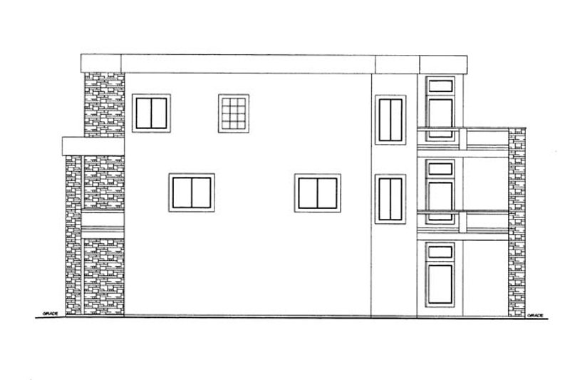 Home Plan - Exterior - Other Elevation 1 for Contemporary House Plan #117-862 - 3 bed, 3 bath