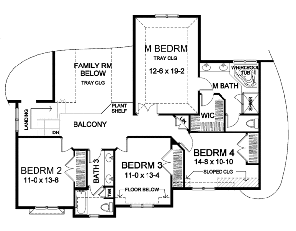 Home Plan - Craftsman Floor Plan - Upper Floor Plan #328-444