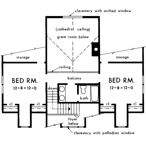 Architectural House Design - Country Floor Plan - Upper Floor Plan #929-87