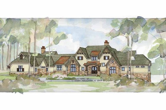 Exterior - Front Elevation 3 for Country House Plan #928-24 - 4 bed, 3 bath