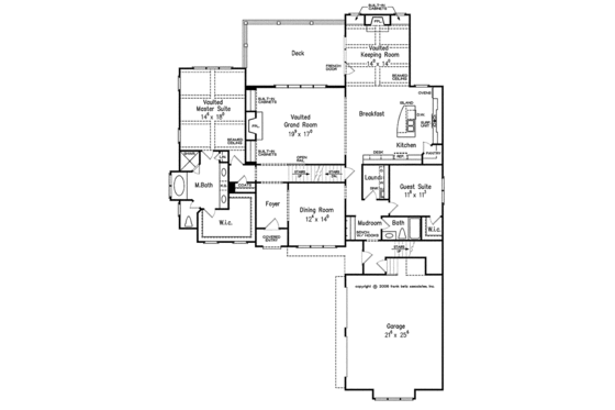Floor Plan - Main Floor for Colonial House Plan #927-441 - 4 bed, 4 bath