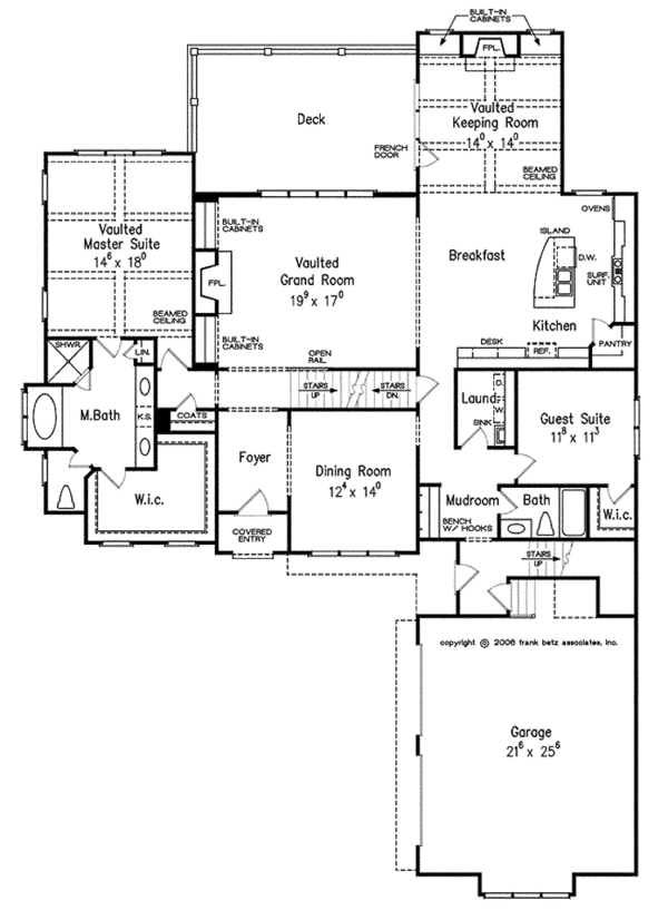 Home Plan - Colonial Floor Plan - Main Floor Plan #927-441
