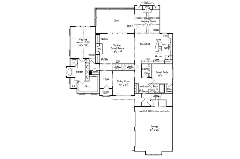 Home Plan - Floor Plan - Main Floor for Colonial House Plan #927-441 - 4 bed, 4 bath