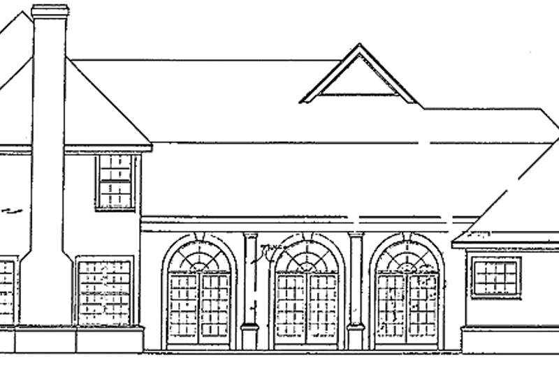 Dream House Plan - Exterior - Rear Elevation for Country House Plan #952-73 - 4 bed, 3.5 bath