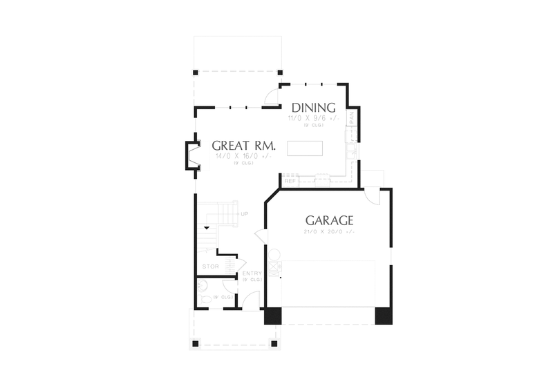 House Plan Design - Floor Plan - Main Floor for Craftsman House Plan #48-906 - 3 bed, 2.5 bath
