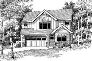 Exterior - Front Elevation 4 for Traditional House Plan #53-579 - 3 bed, 2.5 bath