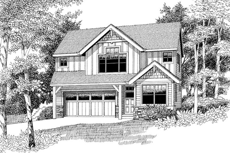 Dream House Plan - Exterior - Front Elevation 4 for Traditional House Plan #53-579 - 3 bed, 2.5 bath
