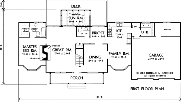 Country Floor Plan - Main Floor Plan #929-537
