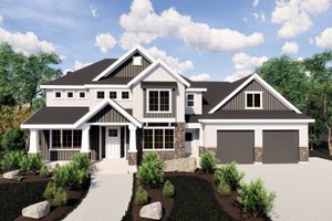Dream House Plan - Craftsman Exterior - Front Elevation Plan #920-36