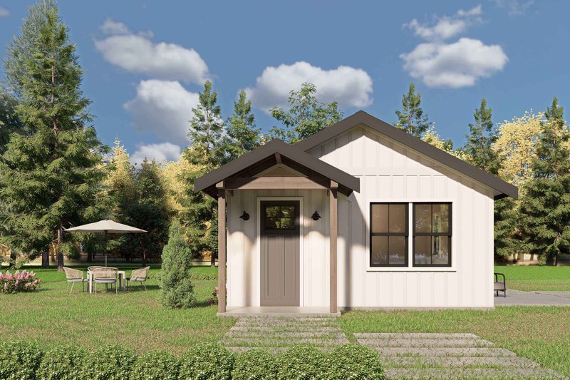 House Blueprint - Farmhouse Exterior - Front Elevation Plan #1070-260