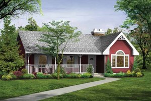 Country Exterior - Front Elevation Plan #47-699