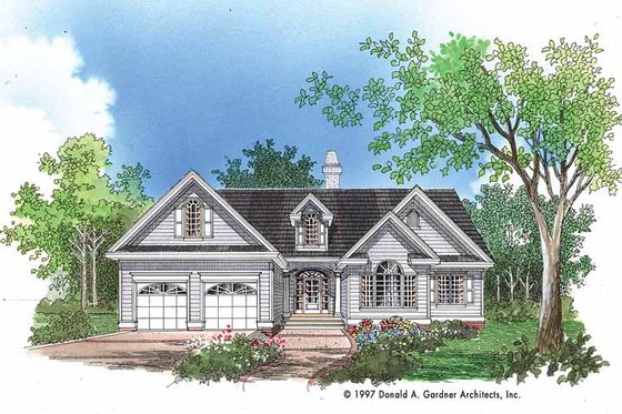 Exterior - Front Elevation 3 for Traditional House Plan #929-363 - 3 bed, 2 bath