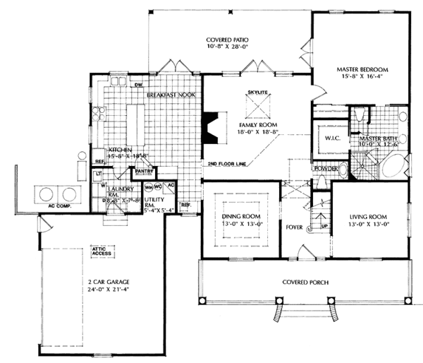 Home Plan - Classical Floor Plan - Main Floor Plan #417-522