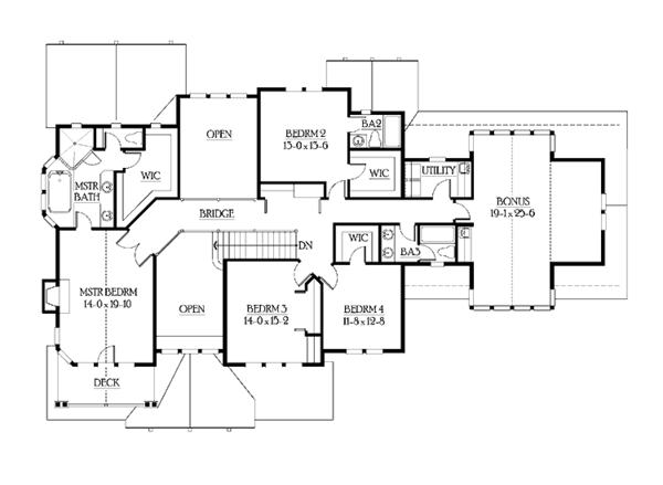 Home Plan - Craftsman Floor Plan - Upper Floor Plan #132-480