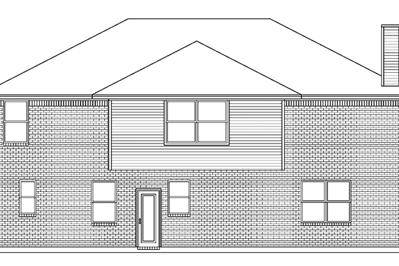 Home Plan - Exterior - Rear Elevation for Traditional House Plan #84-695 - 4 bed, 2.5 bath