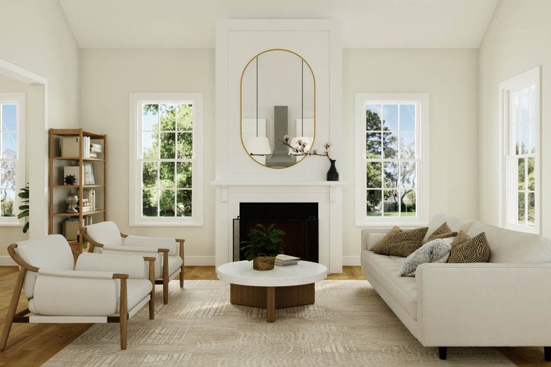House Plan Design - Interior - Family Room 1 for Tudor House Plan #461-104 - 5 bed, 2.5 bath