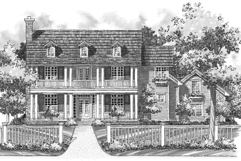 Home Plan - Exterior - Front Elevation 3 for Classical House Plan #930-219 - 4 bed, 2.5 bath