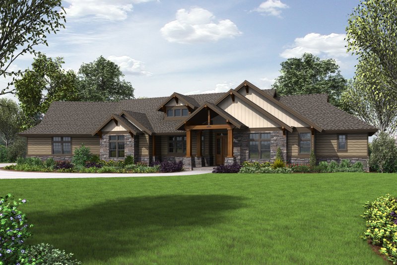 Dream House Plan - Craftsman Exterior - Front Elevation Plan #48-688